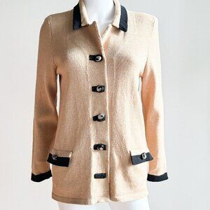 Marni Knits Camel Brown Knit Classic Wool Blend Blazer Jacket M